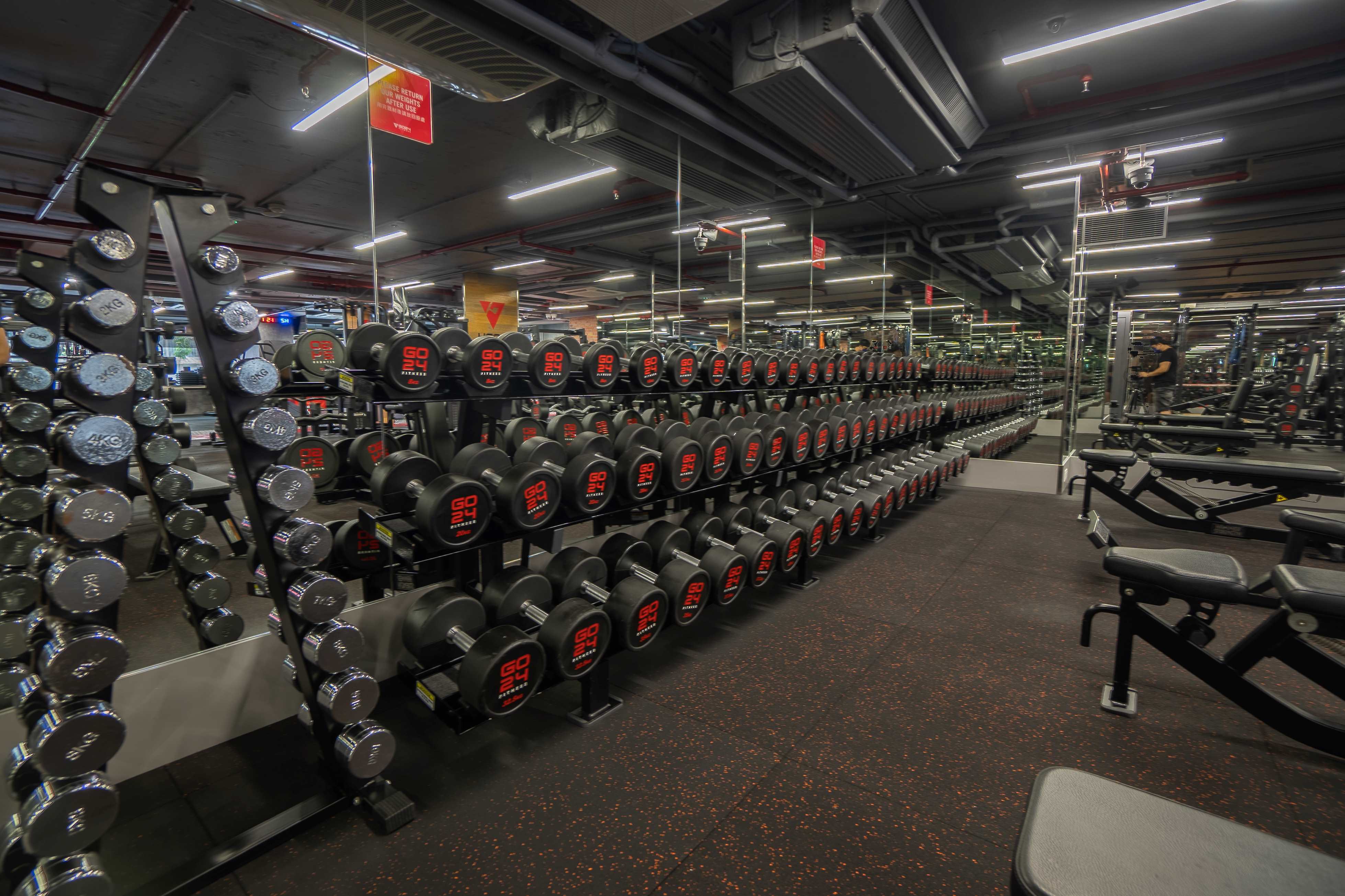 great dumbbell selection area high quality