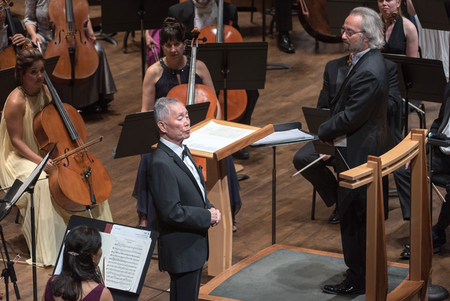 George Takei performs with the orchestra