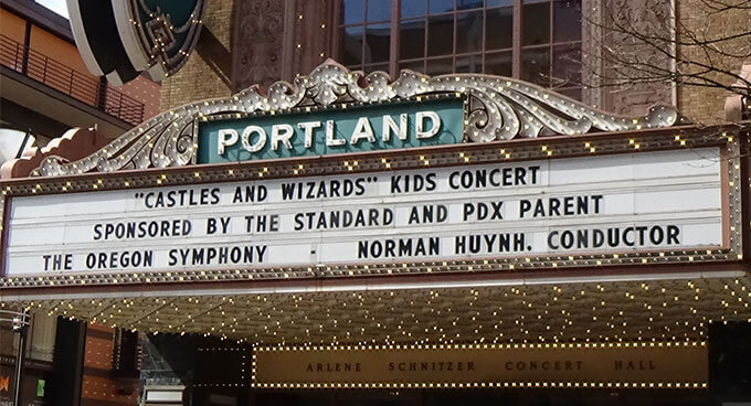 The concert hall marquee